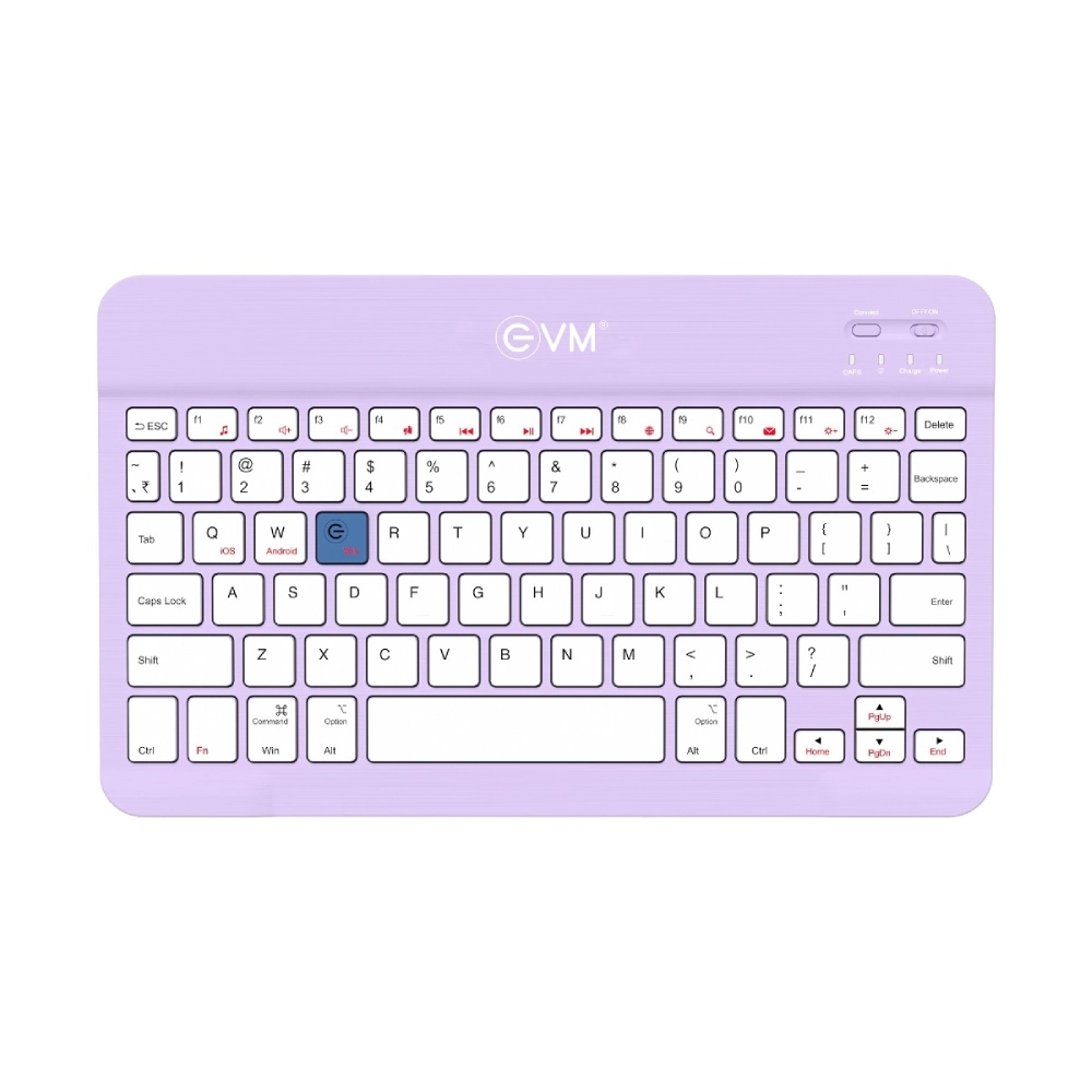 EVM Wireless Keyboard Rechargeable EnEdge WLKM Purple view 2